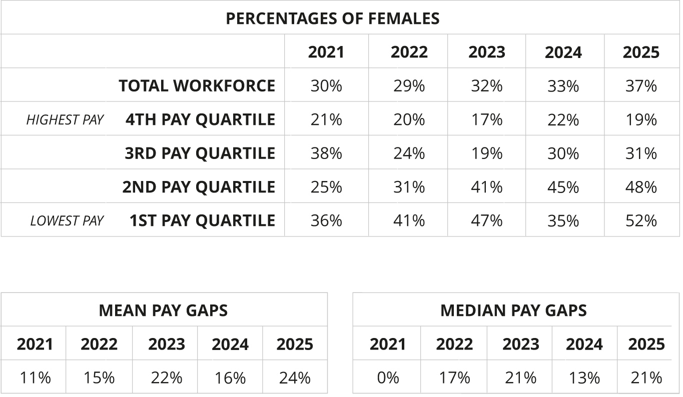 Gender pay gap analysis 2025
